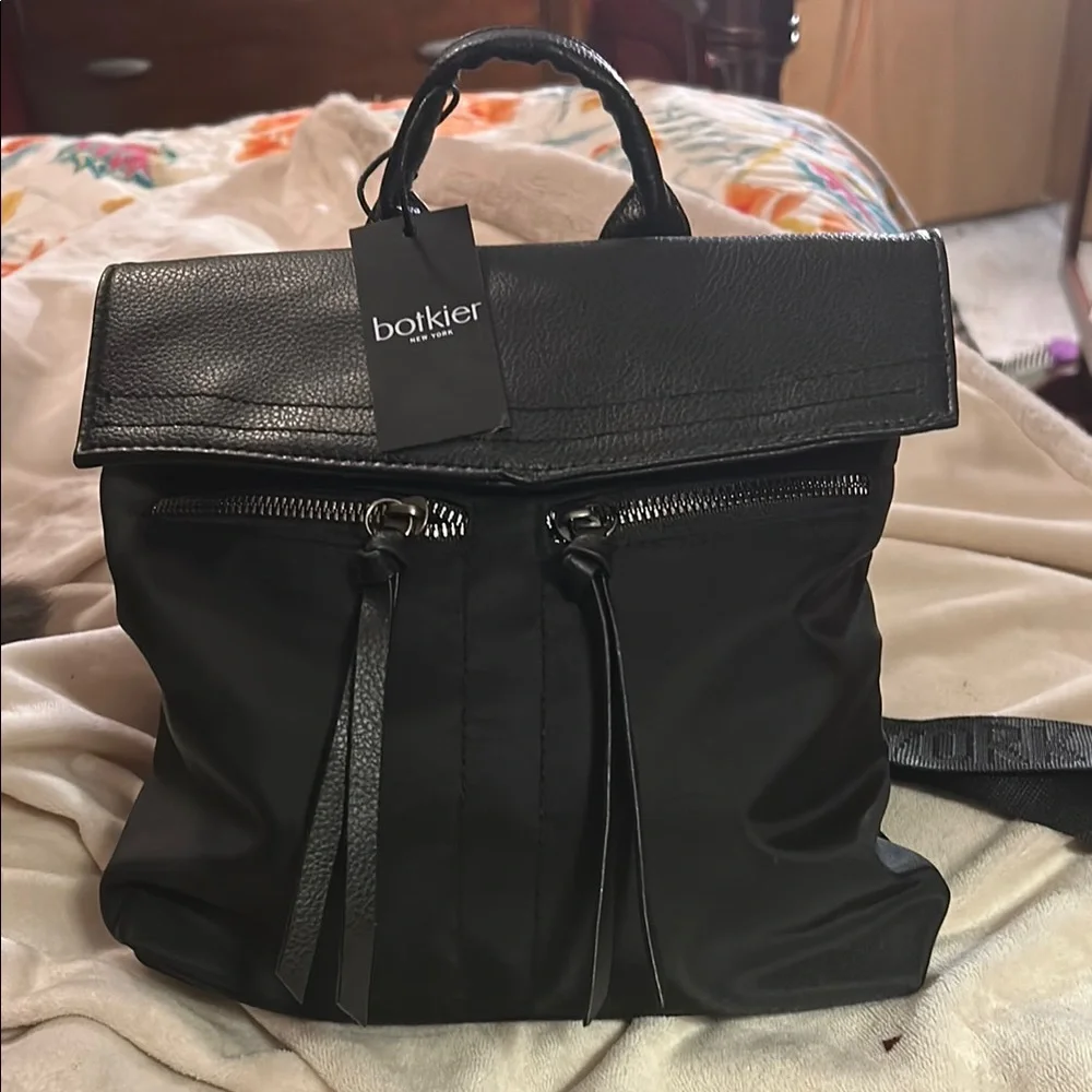 New Botkier Black Leather‎ and Nylon Mini Backpack